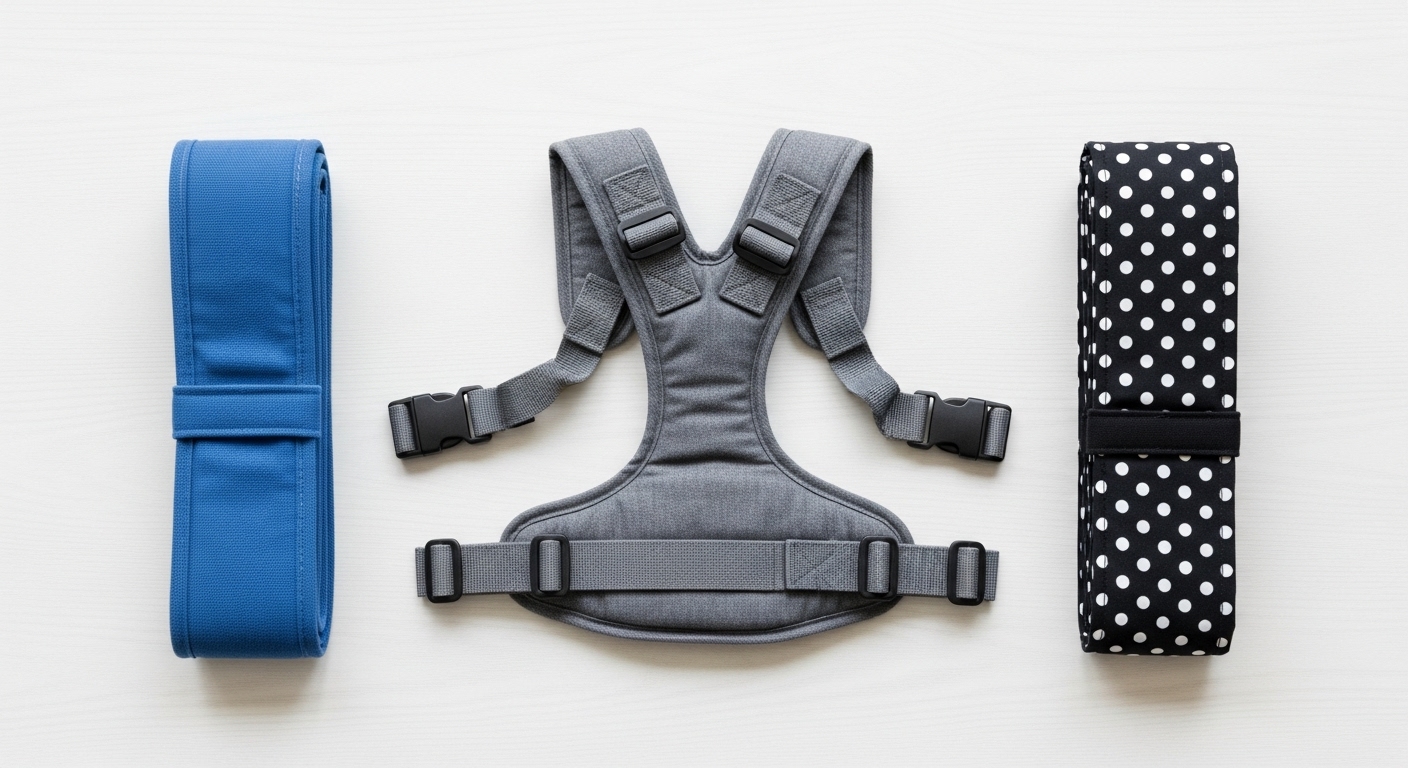 肩ベルト付きタイプや腰のみタイプなど様々な種類のチェアベルト