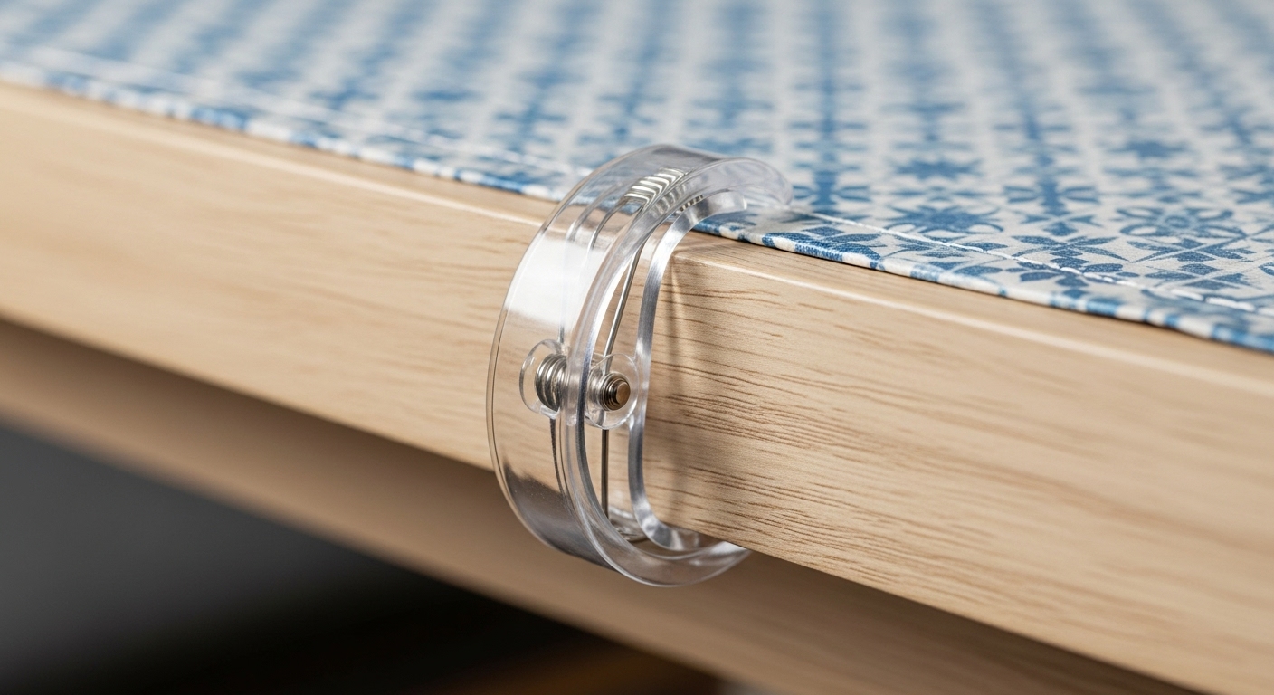 百均テーブルクロスのズレる問題を解決する「テーブルクロス止め」クリップ