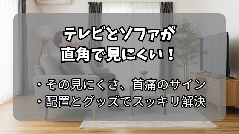 テレビとソファが直角で見にくい!快適配置の解決策