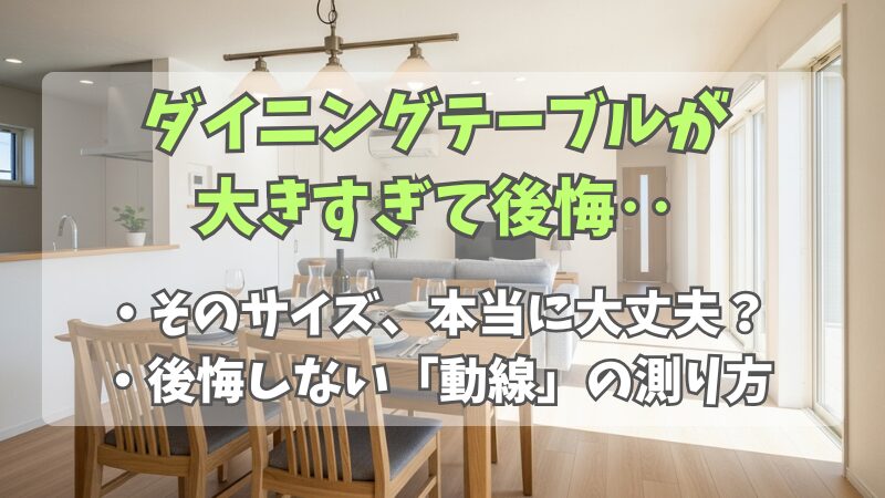 ダイニングテーブルが大きすぎて後悔したリアルな声と気をつけたい選び方 